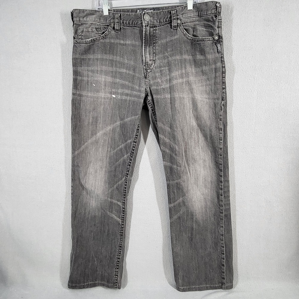 Silver Jeans Men's 38x34 Gray Grayson Heritage Straight Leg Denim